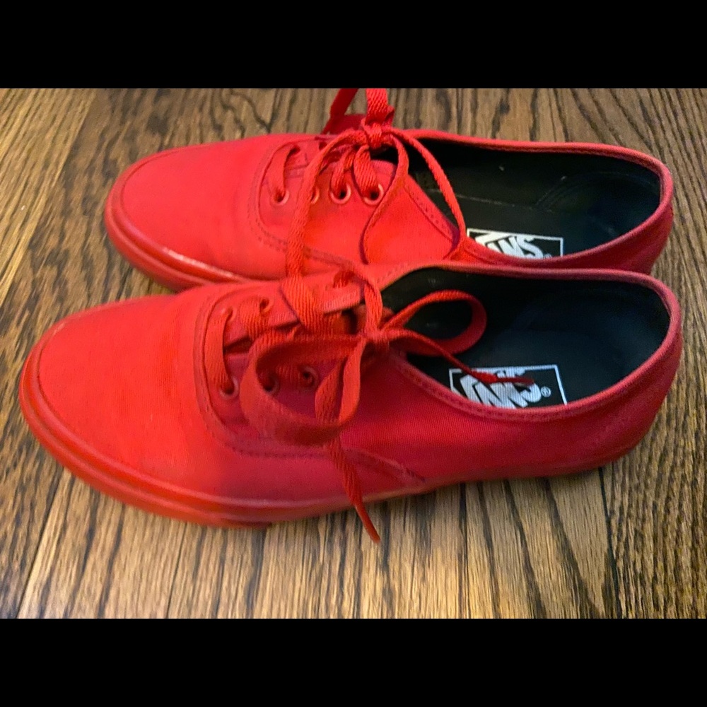 Red Authentic Vans
